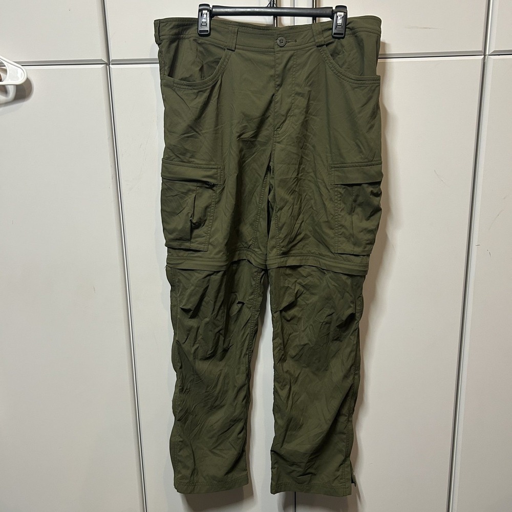 REI Co-op Sahara Convertible Cargo Pants Olive Green Mens 40x34 Hiking Outdoor